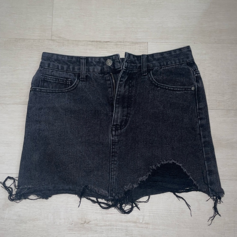 Jean Black Mini Skirt